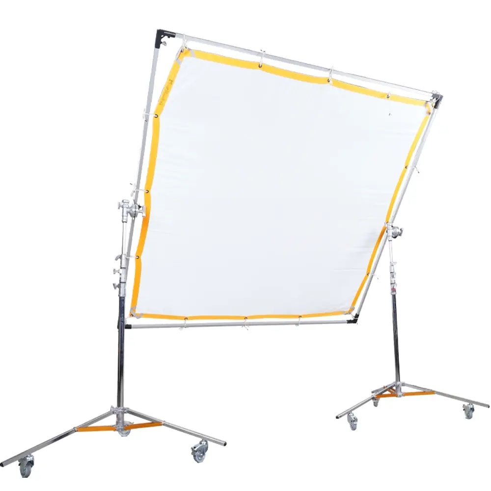 【ライティングセット】8x8 オーバーヘッドフレーム 角型 分割式 + アーティカルシルク ホワイト + ミディアムローラースタンド + ウエイト4.5kg