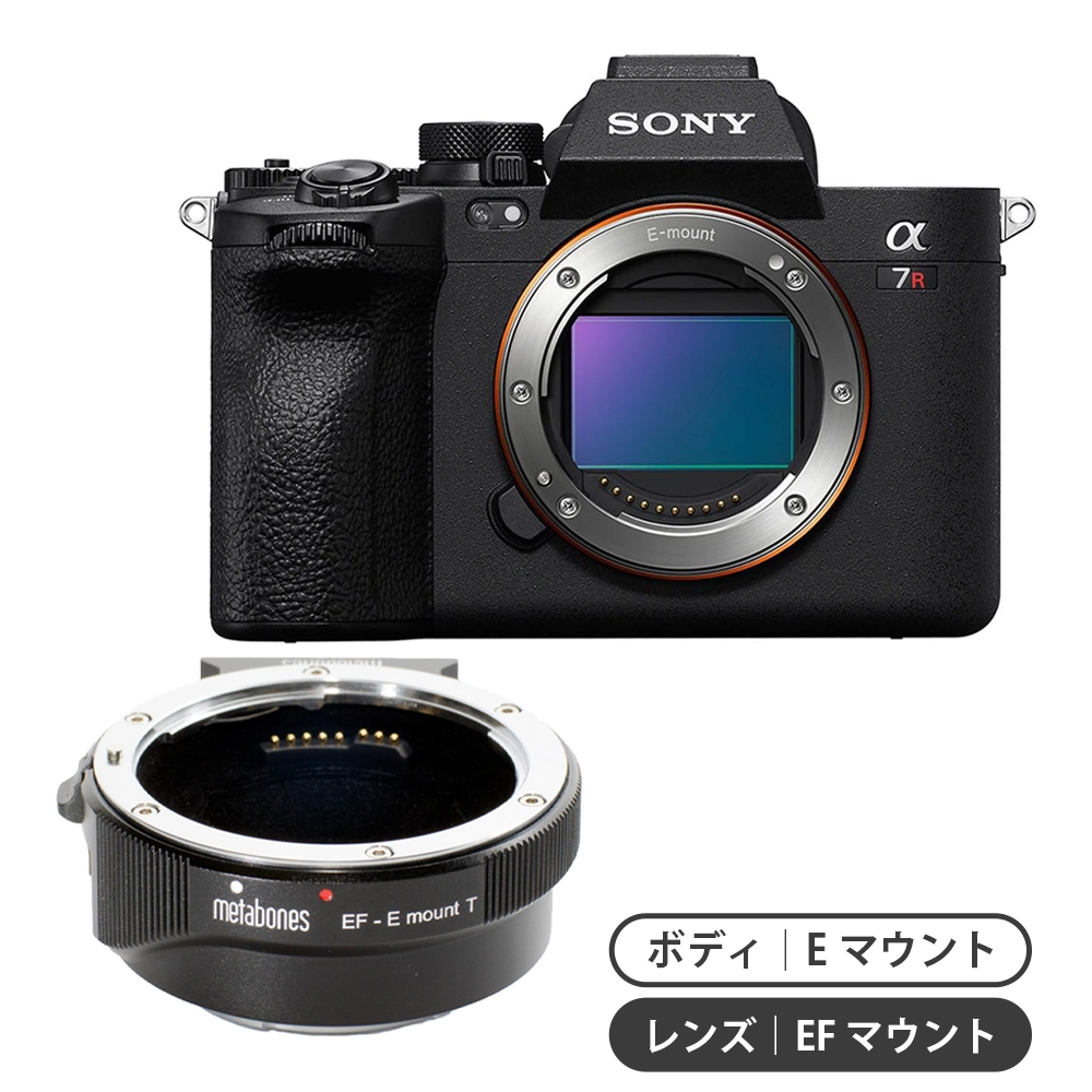 【ミラーレス体験セット】α7R V + SONY Eマウント用電子接点付キヤノンEFアダプタ T Ver.4