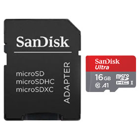microSDカード16GB(アダプター,ケース付)