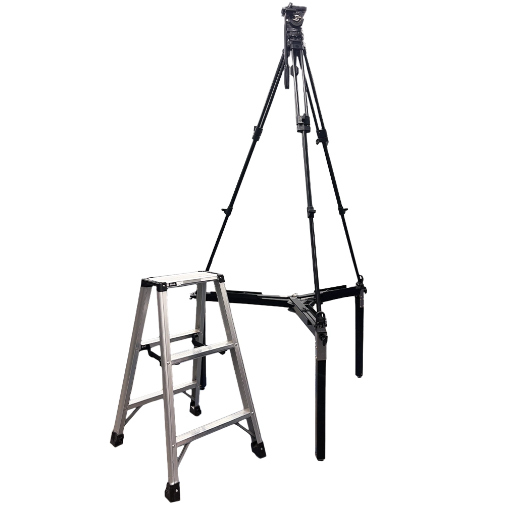 【高所撮影セット】システムFSB6/2D + S-POD-N1 カメラ三脚用撮影台 + 脚立 3段 配送不可