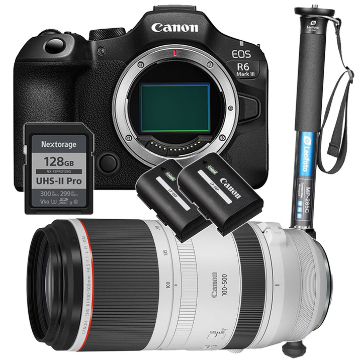 【モータースポーツ撮影セット】EOS R6 Mark III + RF100-500mm + 一脚セット