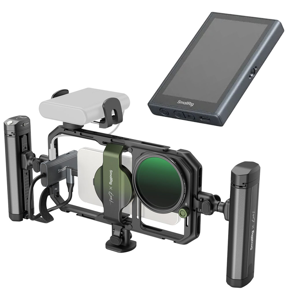 SmallRig x Brandon Li オールインワン モバイルビデオキット[4596B] + iPhone用ワイヤレスビデオモニター[4850B] セット