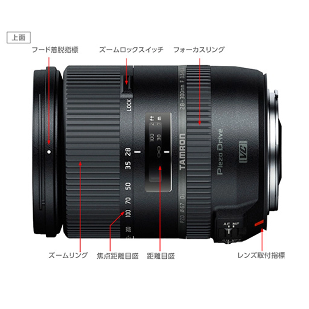 タムロン28-300mm Di VC PZD （キャノンEFマウント） TAMRON 28-300mm F/3.5-6.3 Di VC PZD(A010)（キヤノンEFマウント