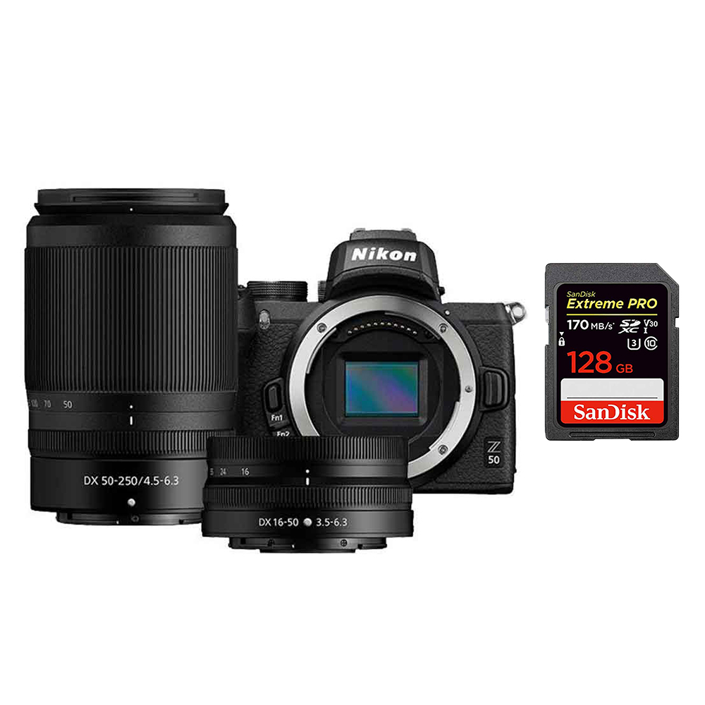 【ビギナーおすすめカメラセット】Z50 ダブルズームキット SD付き(128GB)