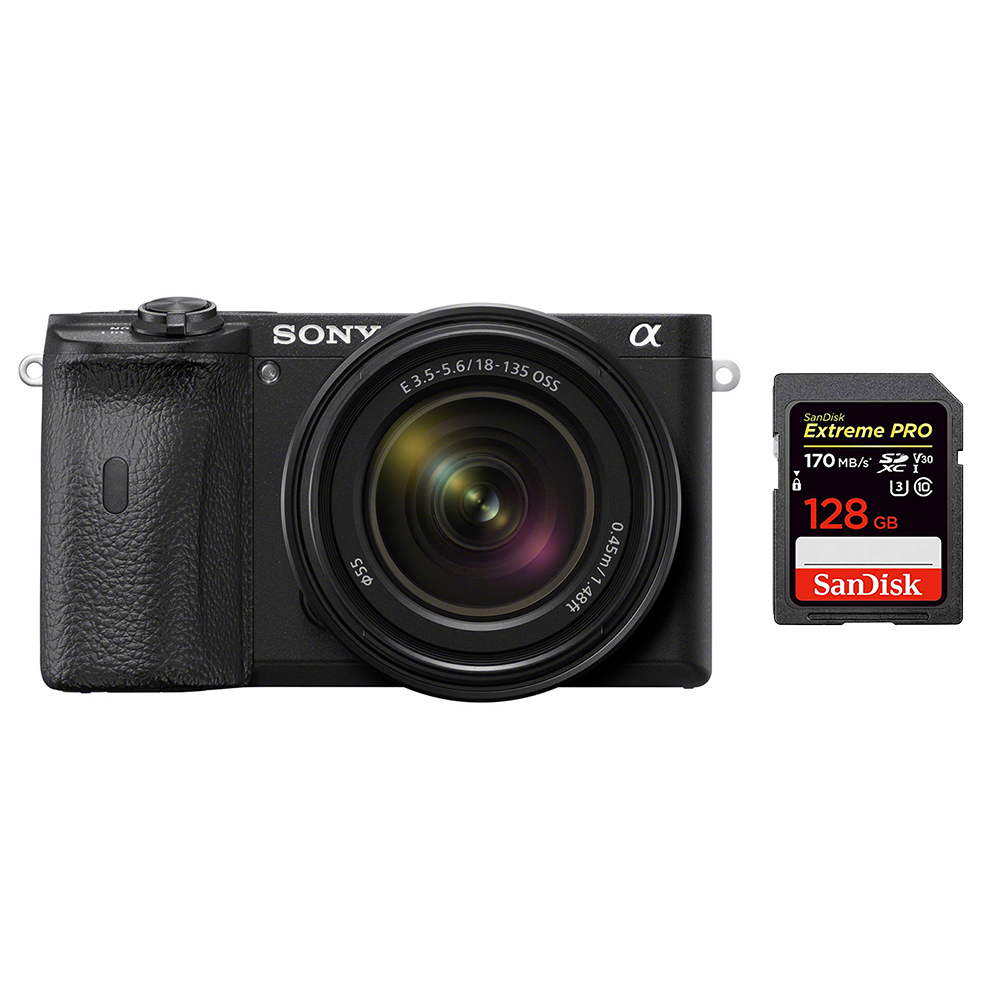【ビギナーおすすめカメラセット】α6600・E18-135mm f3.5-5.6 OSS レンズセット SD付き(128GB)