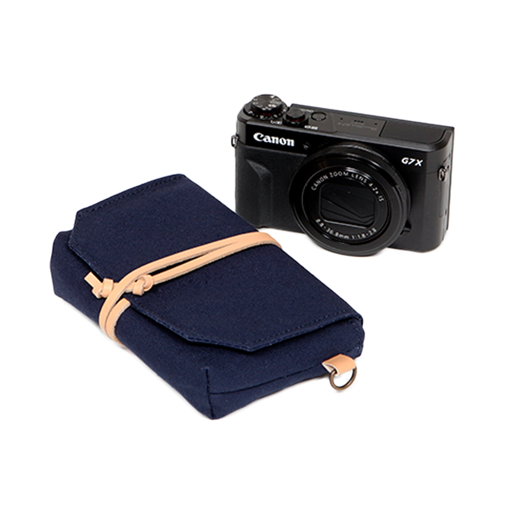 帆布カメラポーチS ダークネイビー