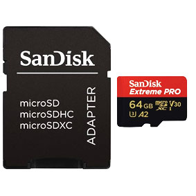 microSDカード 64GB（アダプター付）