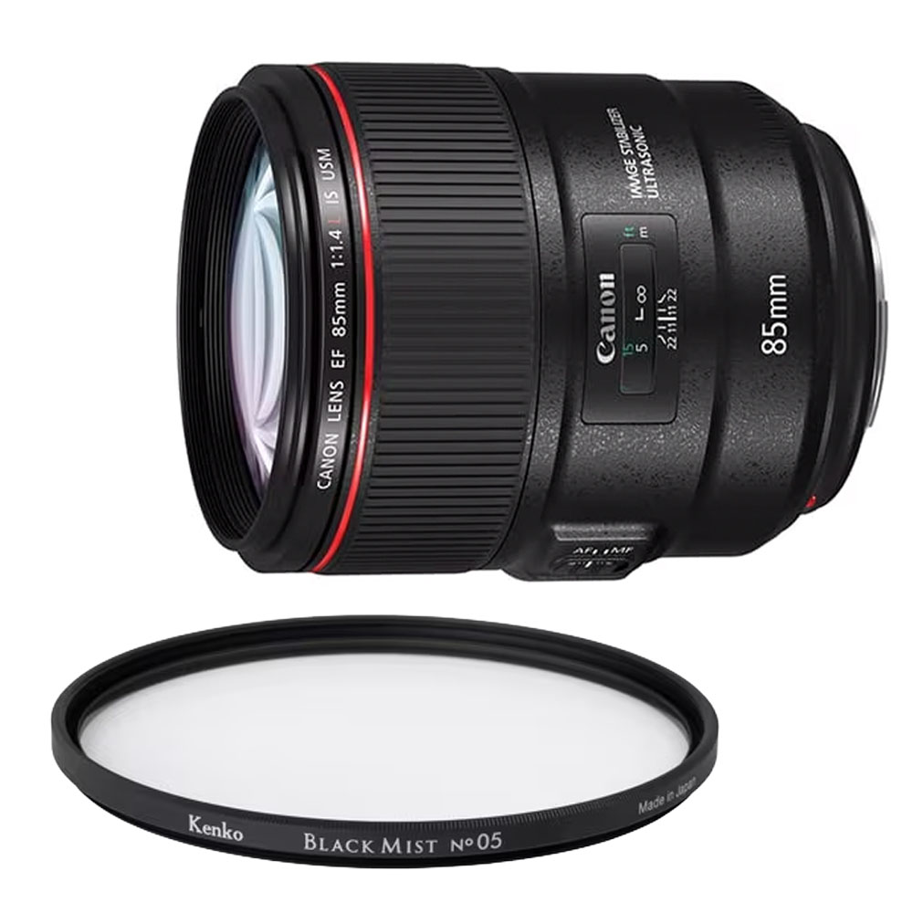 EF85mm F1.4L IS USM + ブラックミストNo.05 77mm セット
