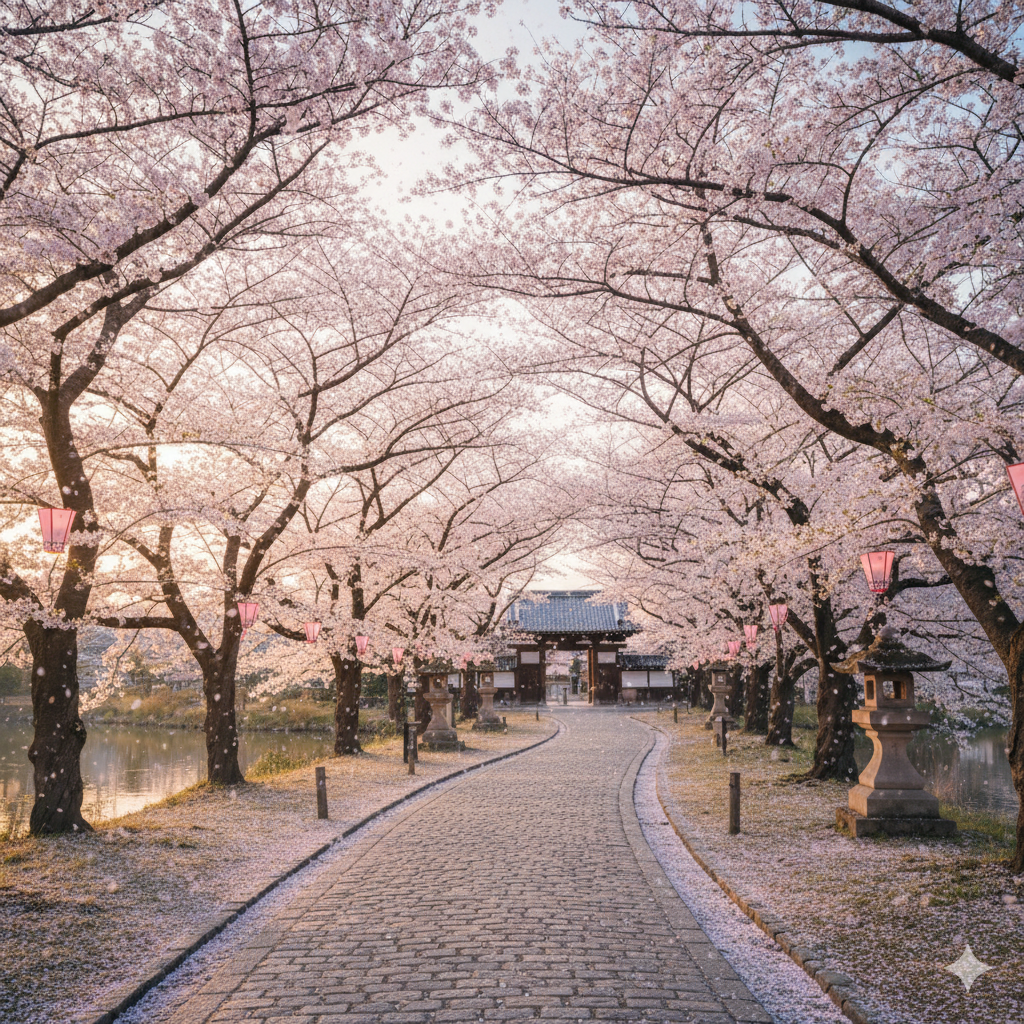 梅・桜の風景とポートレートのイメージ